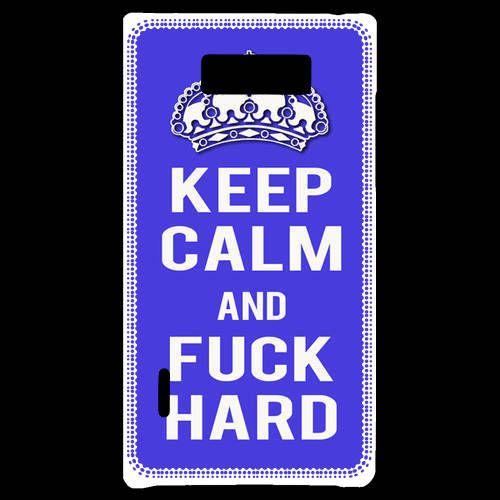 Coque  Lg Optimus L7 Keep Calm Fuck Hard Bleu