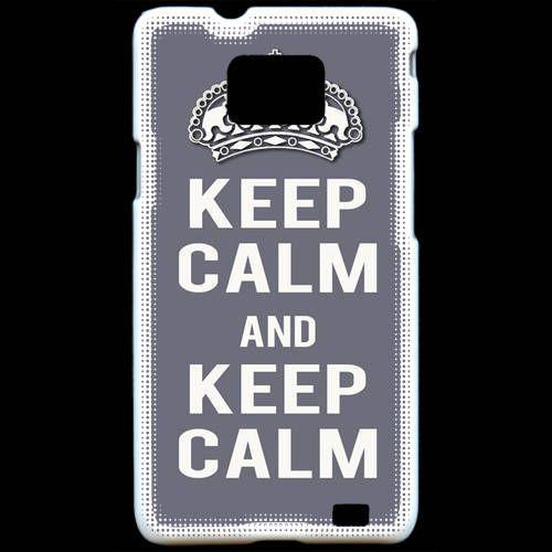 Coque  Samsung Galaxy S2 Keep Calm Gris