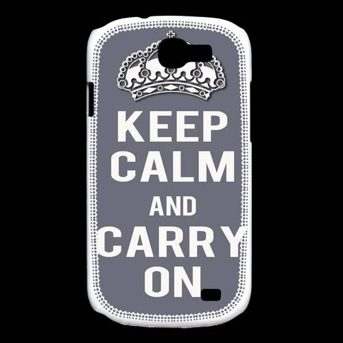 Coque  Samsung Galaxy Express Keep Calm Carry On Gris