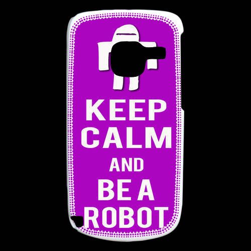 Coque  Nokia C3 Keep Calm Be A Robot Violet