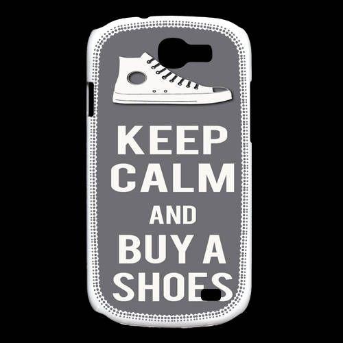 Coque  Samsung Galaxy Express Keep Calm Buy Shoes Gris