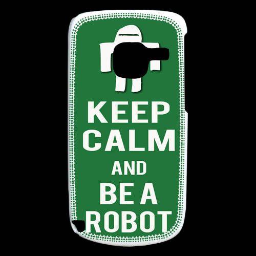 Coque  Nokia C3 Keep Calm Be A Robot Vert