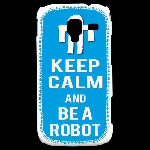 Coque  Samsung Galaxy Ace 2 Keep Calm Be A Robot Cyan