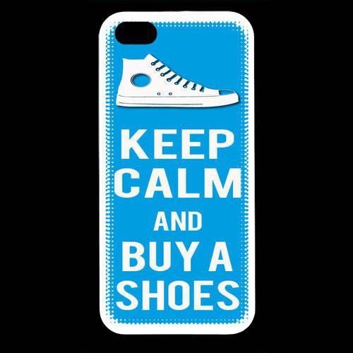 Coque  Iphone 5 Keep Calm Buy Shoes Cyan