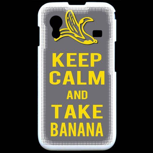 Coque  Samsung Ace S5830 Keep Calm Take Banana Gris