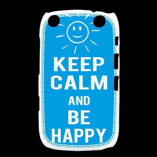 Coque  Blackberry Curve 9320 Keep Calm Be Happy Cyan