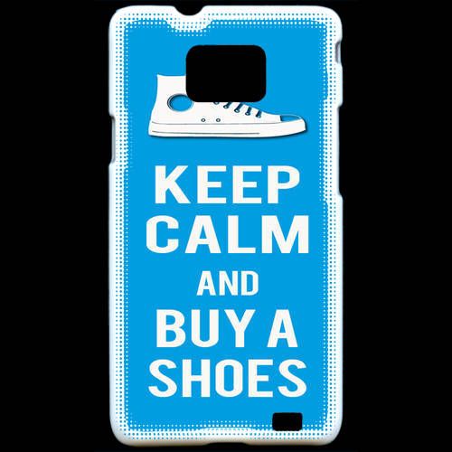 Coque  Samsung Galaxy S2 Keep Calm Buy Shoes Cyan