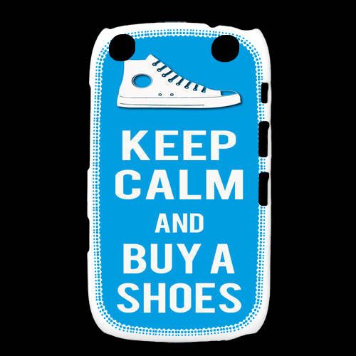 Coque  Blackberry Curve 9320 Keep Calm Buy Shoes Cyan