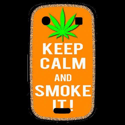 Coque  Blackberry Bold 9900 Keep Calm Smoke It Orange