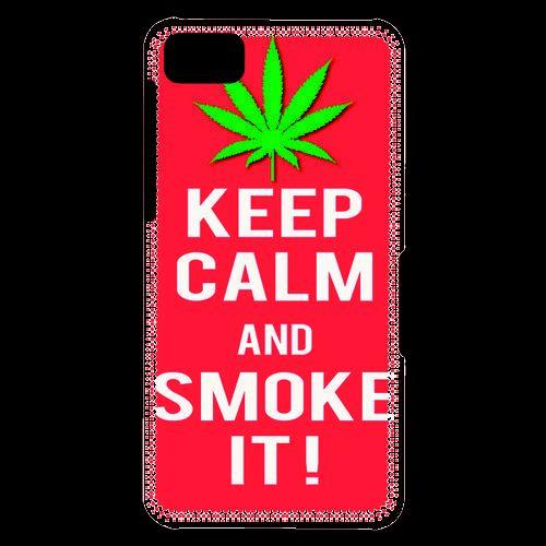 Coque  Blackberry Z10 Keep Calm Smoke Rouge