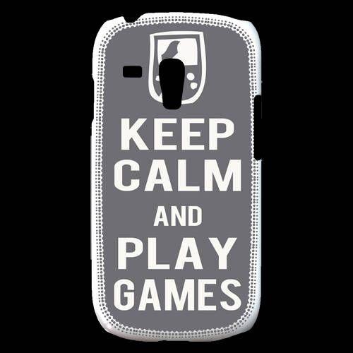 Coque  Samsung Galaxy S3 Mini Keep Calm Play Games Gris