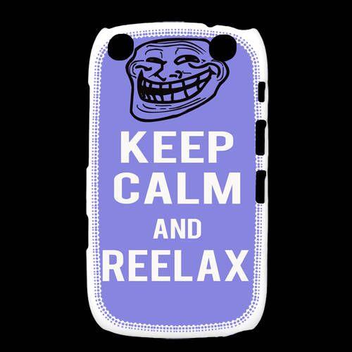 Coque  Blackberry Curve 9320 Keep Calm Reelax Bleu