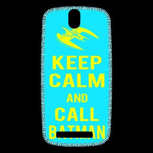 Coque  Htc One Sv Keep Calm Batman Cyan