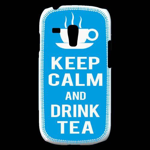 Coque  Samsung Galaxy S3 Mini Keep Calm Drink Tea Cyan