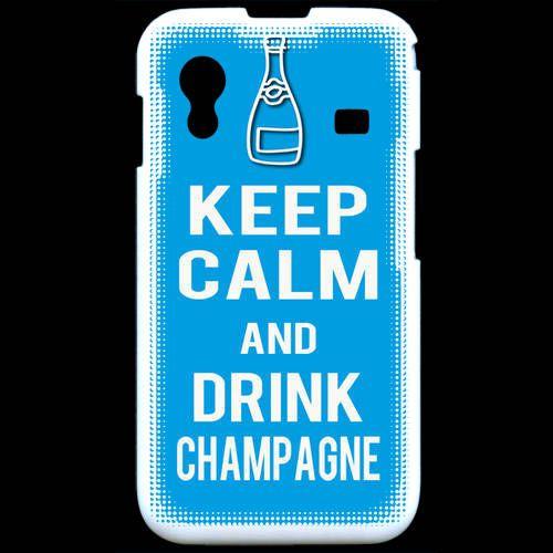 Coque  Samsung Ace S5830 Keep Calm Drink Champagne Cyan