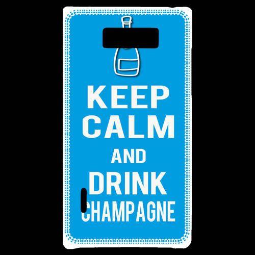 Coque  Lg Optimus L7 Keep Calm Drink Champagne Cyan