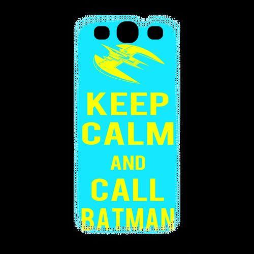 Coque  Samsung Galaxy S3 Keep Calm Batman Cyan