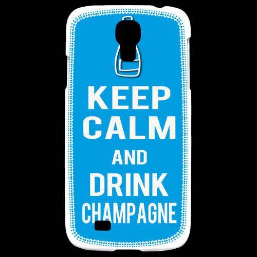 Coque  Samsung Galaxy S4 Keep Calm Drink Champagne Cyan