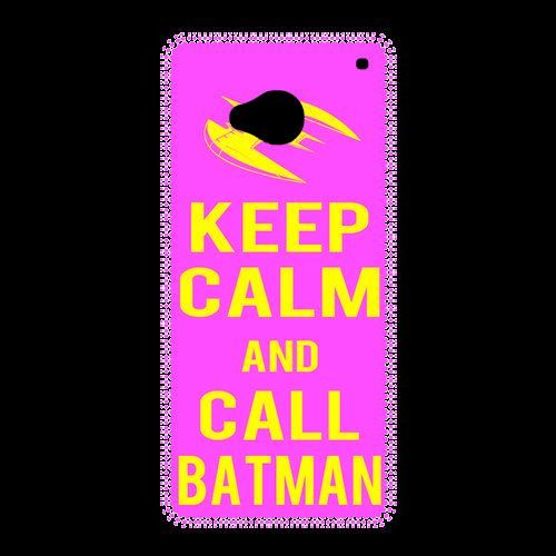 Coque  Htc One Keep Calm Call Batman Rose