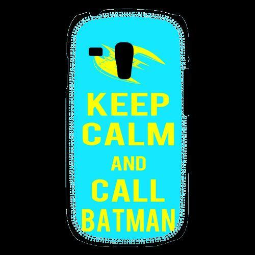 Coque  Samsung Galaxy S3 Mini Keep Calm Batman Cyan