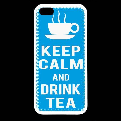 Coque  Iphone 5 Keep Calm Drink Tea Cyan