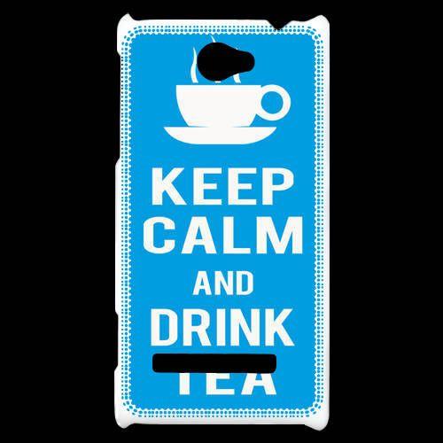 Coque  Htc Windows Phone 8s Keep Calm Drink Tea Cyan