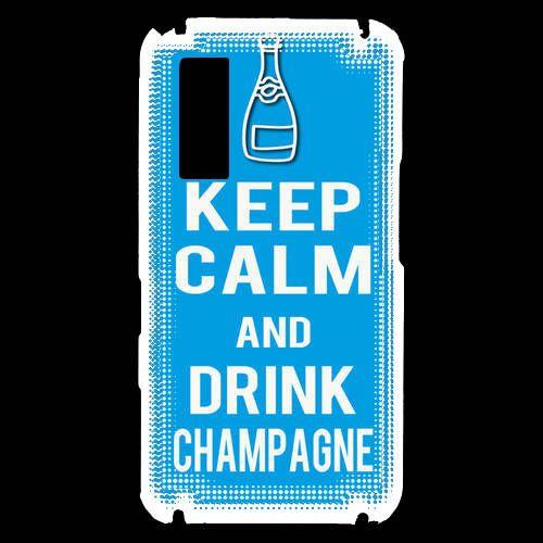 Coque  Samsung Player One Keep Calm Drink Champagne Cyan