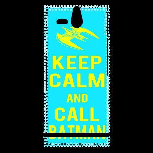 Coque  Sony Xperia U Keep Calm Batman Cyan