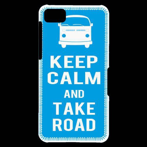 Coque  Blackberry Z10 Keep Calm Take Road Cyan