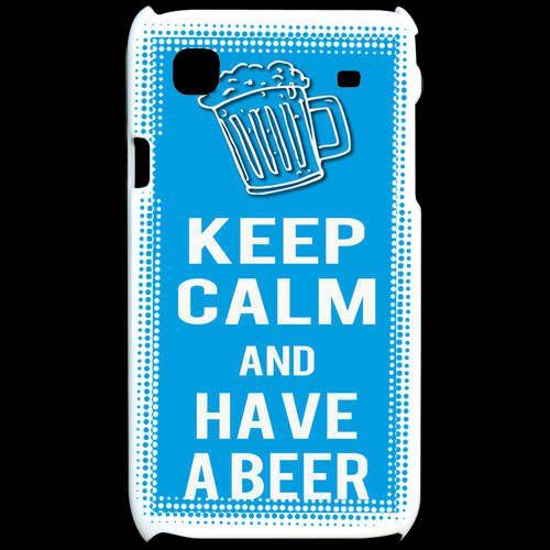 Coque  Samsung Galaxy S Keep Calm Have A Beer Cyan