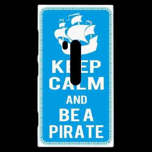 Coque  Nokia Lumia 920 Keep Calm Be A Pirate Cyan