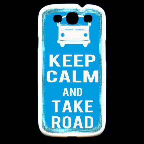 Coque  Samsung Galaxy S3 Keep Calm Take Road Cyan