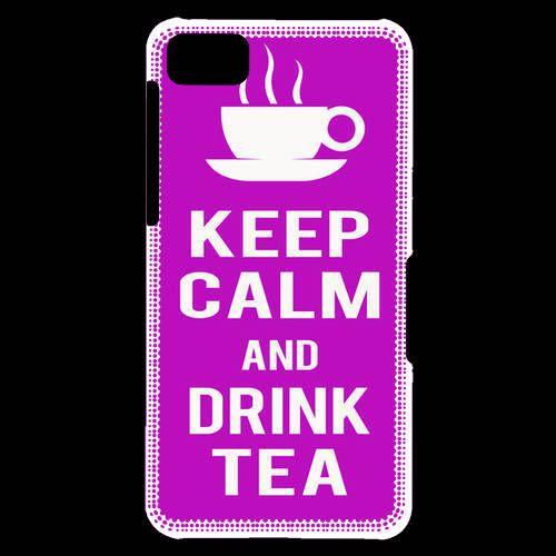 Coque  Blackberry Z10 Keep Calm Drink Tea Violet