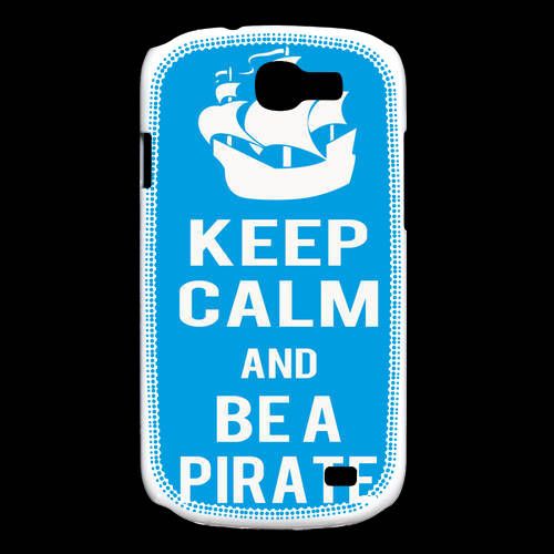 Coque  Samsung Galaxy Express Keep Calm Be A Pirate Cyan