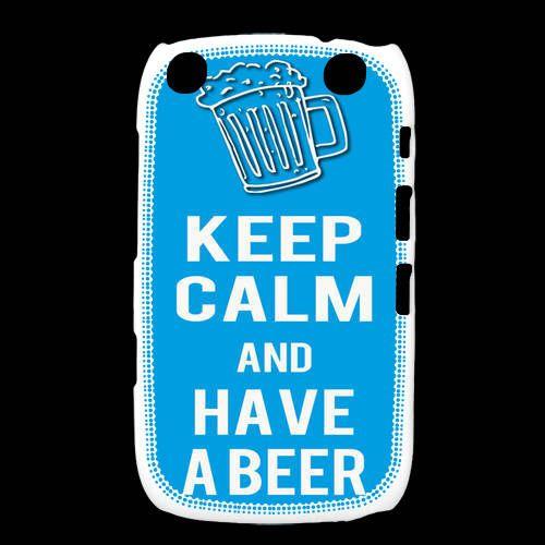 Coque  Blackberry Curve 9320 Keep Calm Have A Beer Cyan