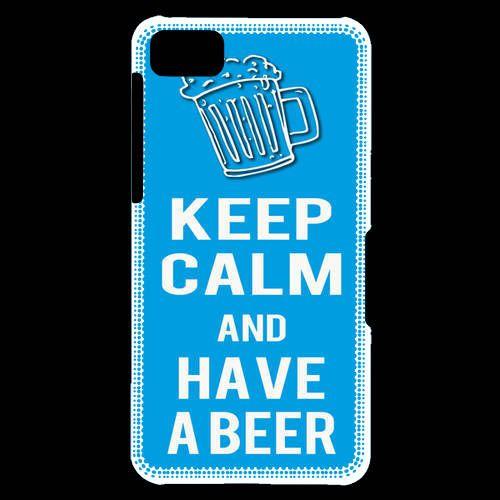 Coque  Blackberry Z10 Keep Calm Have A Beer Cyan