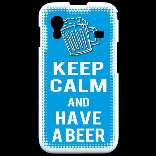 Coque  Samsung Ace S5830 Keep Calm Have A Beer Cyan