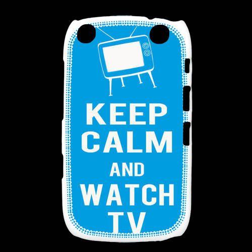 Coque  Blackberry Curve 9320 Keep Calm Watch Tv Cyan