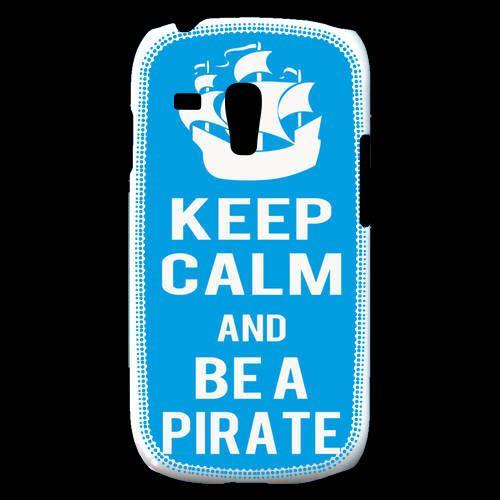 Coque  Samsung Galaxy S3 Mini Keep Calm Be A Pirate Cyan