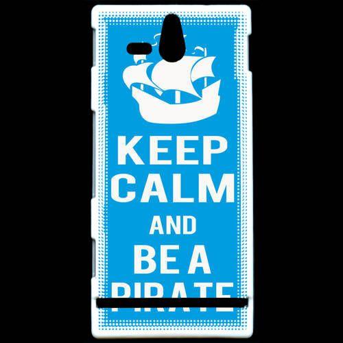 Coque  Sony Xperia U Keep Calm Be A Pirate Cyan