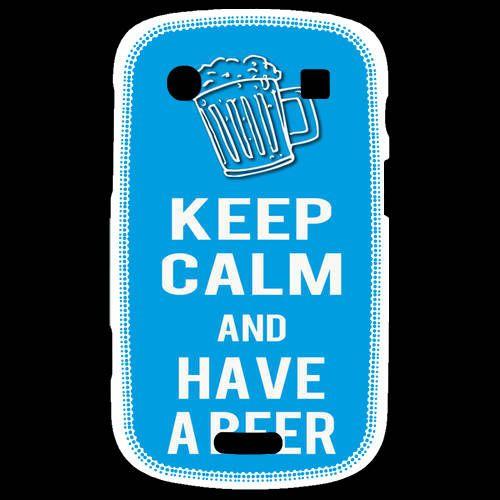 Coque  Blackberry Bold 9900 Keep Calm Have A Beer Cyan