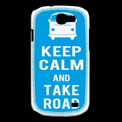 Coque  Samsung Galaxy Express Keep Calm Take Road Cyan