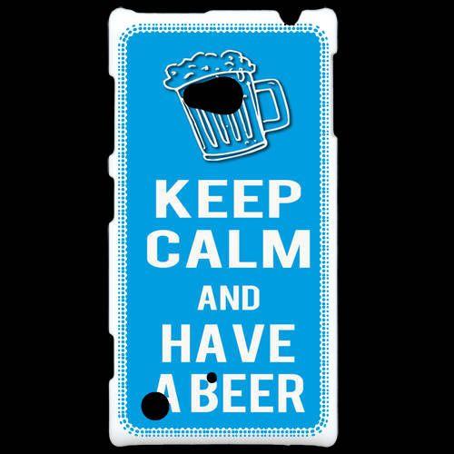 Coque  Nokia Lumia 720 Keep Calm Have A Beer Cyan