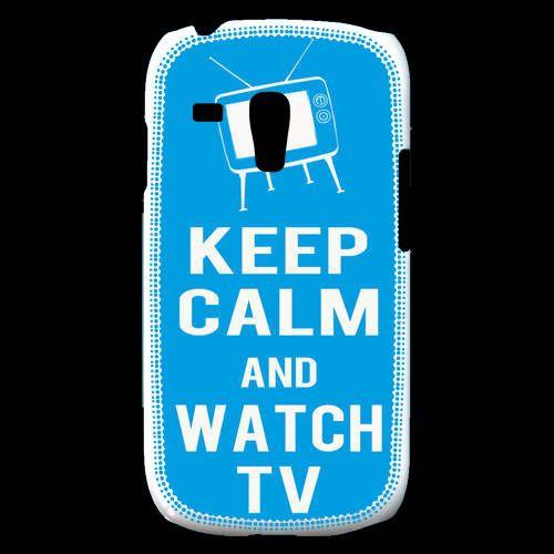 Coque  Samsung Galaxy S3 Mini Keep Calm Watch Tv Cyan
