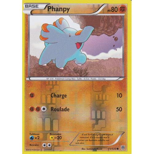 Carte Pokemon - Phanpy - 71/135 - Reverse - Tempete Plasma -