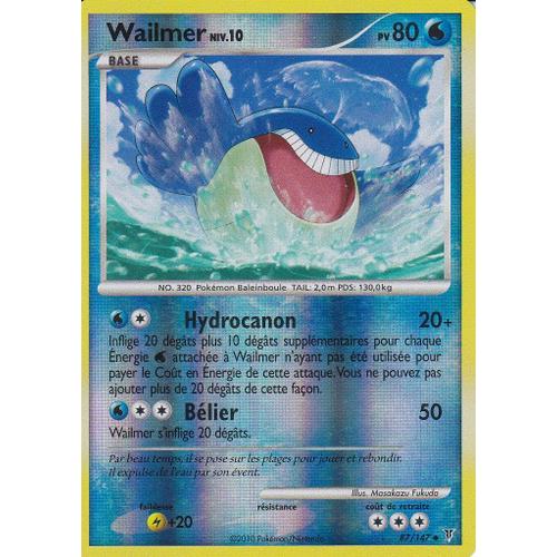 Carte Pokemon - Wailmer - 87/147 - Reverse - Vainqueurs Supremes -