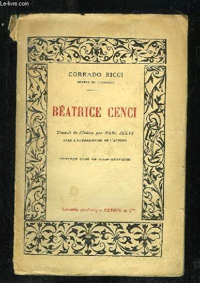 Beatrice Cenci. Livre ancien Rakuten