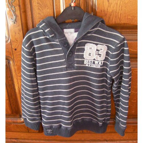 Sweat Bleu Best Way - Taille 8 Ans