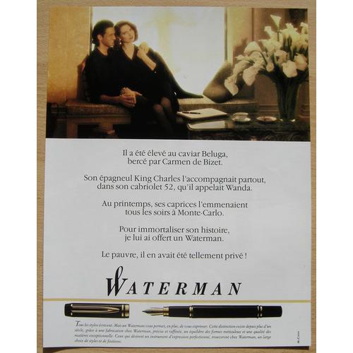 Publicité Papier - Stylo Waterman De 1990