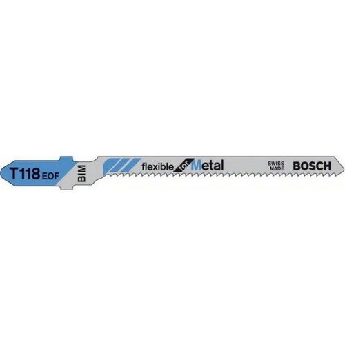 Carte de 5 Lames Métal BOSCH Bi-Métal T118EOF - 2608634237